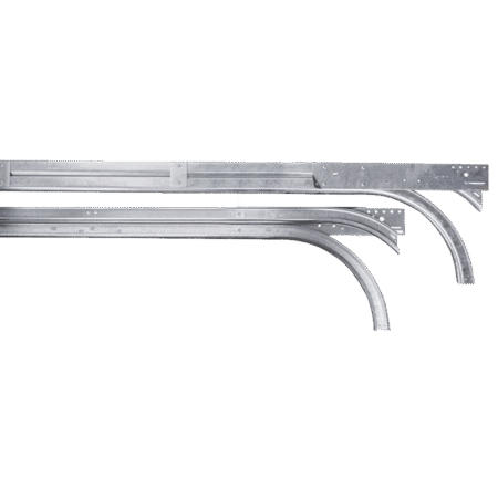 3", 12GA 15" radius horizontal punched track
 For 12' tall door (Long re-inforced)