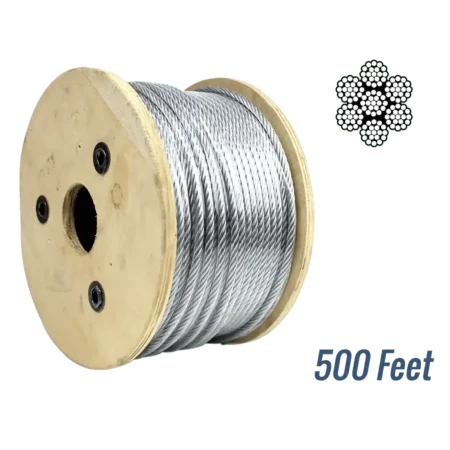 1/8? Galvanized Cable 7x19 - 500? Roll