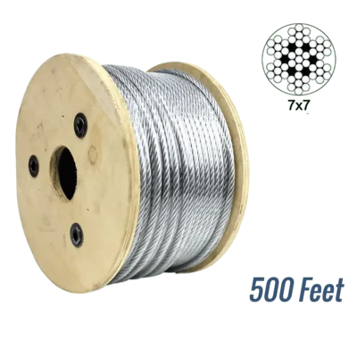 1/8? Galvanized Cable 7x7 - 500? Roll