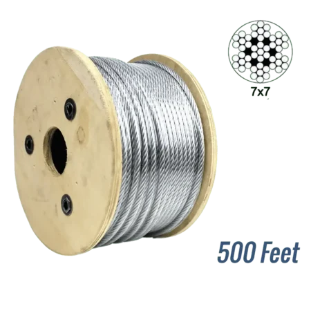 1/8? Galvanized Cable 7x7 - 500? Roll