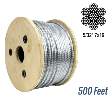5/32? Galvanized Cable 7x19 - 500? Roll